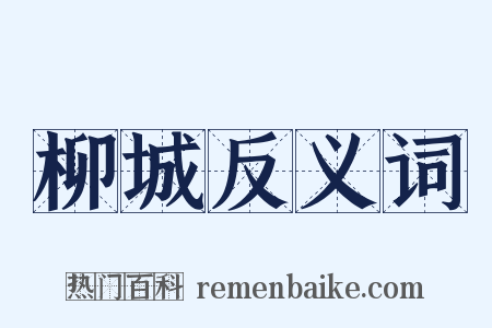 柳城反义词是什么意思的图片